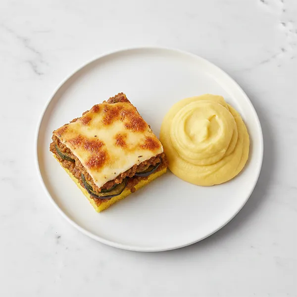 Mediterranean Lentil Moussaka with Polenta